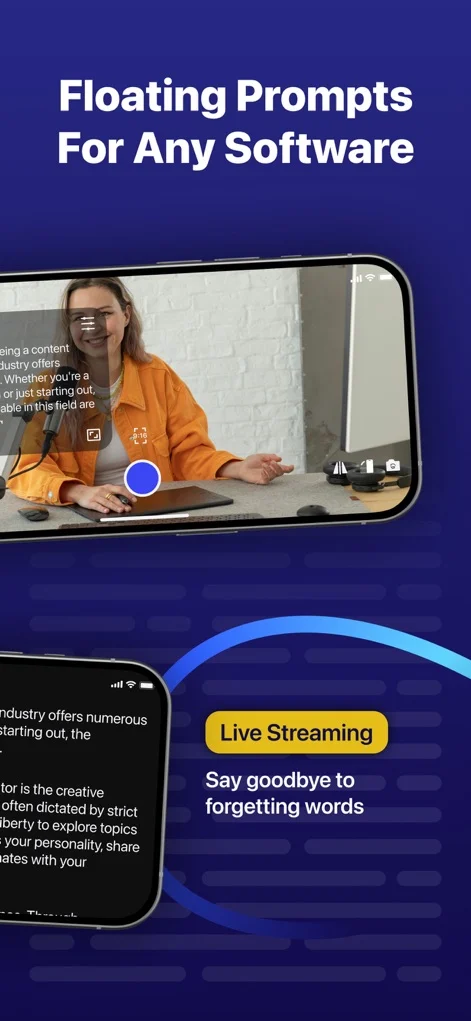 Captions AI production interface and dashboard screenshot