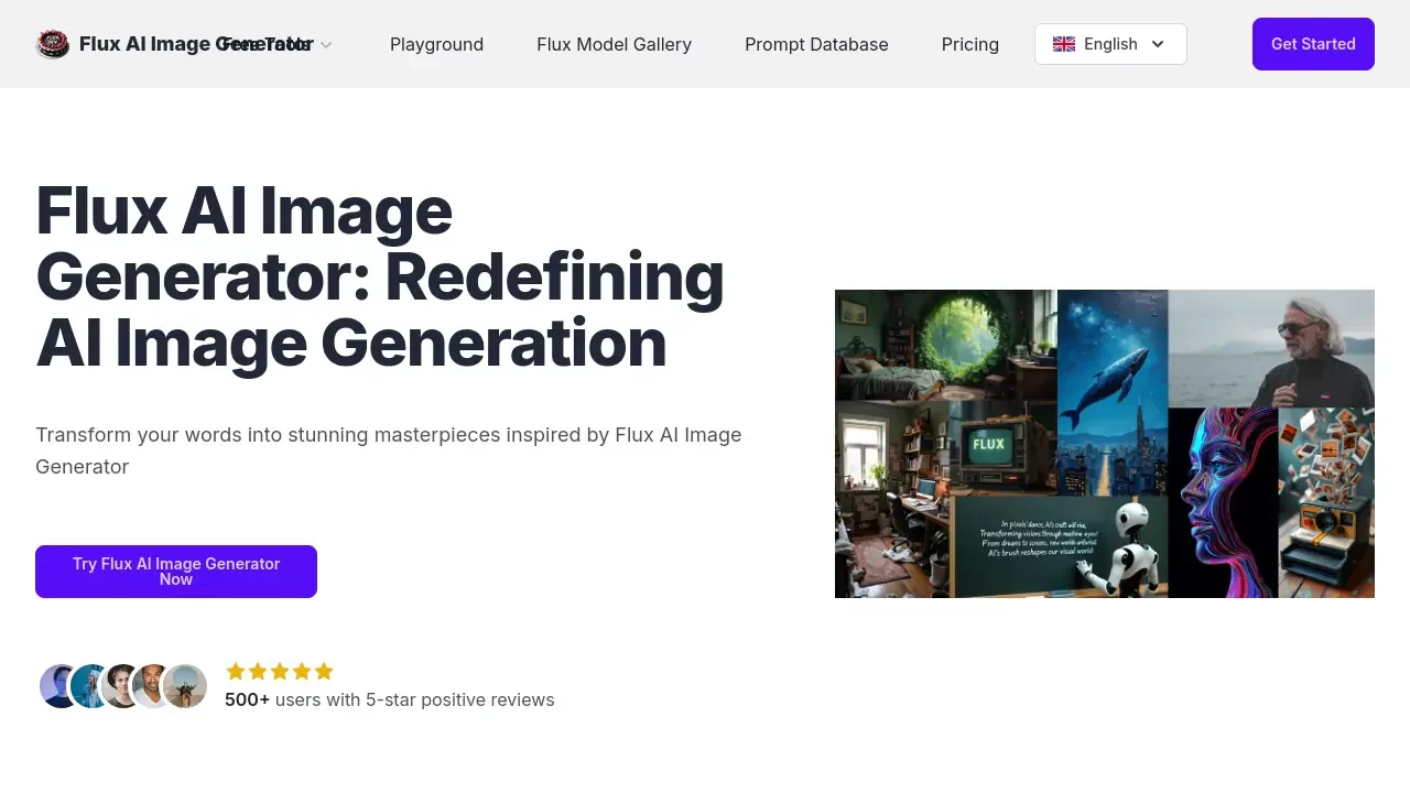 Flux.1 production interface and dashboard screenshot