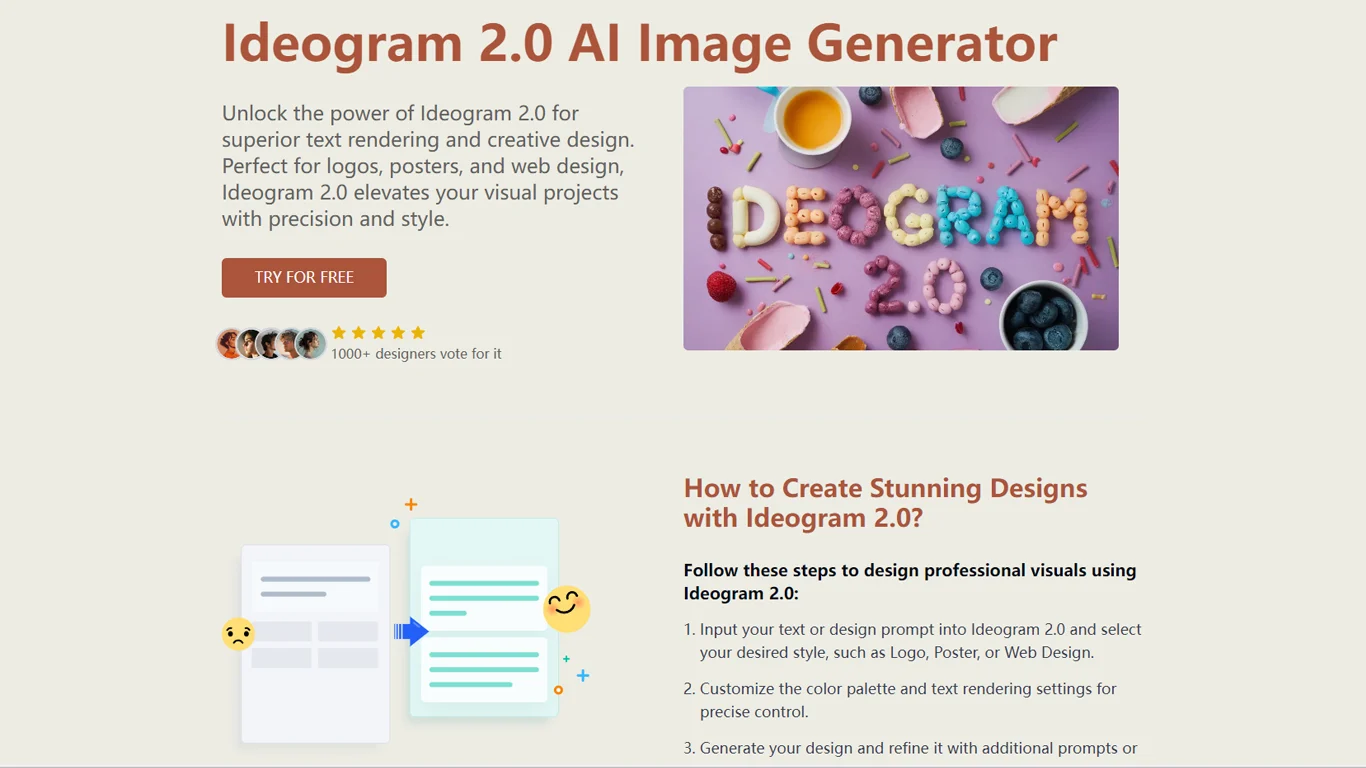 Ideogram 2.0 production interface and dashboard screenshot