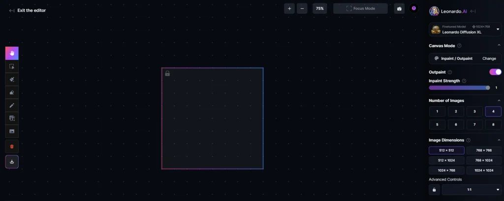 Leonardo.ai production interface and dashboard screenshot