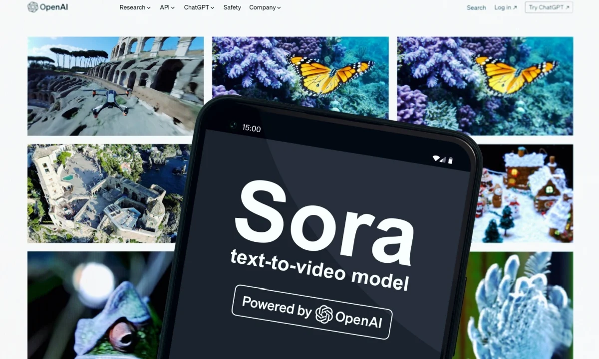 OpenAI Sora production interface and dashboard screenshot